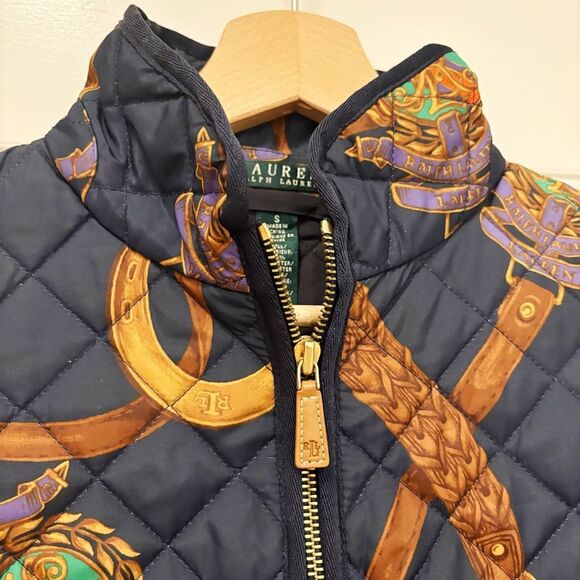 Ralph Lauren Women’s Size Small Quilted Vest Equestrian Horse - Picture 3 of 6